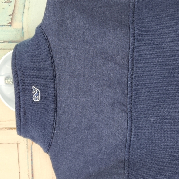 Vineyard Vines Navy Blue Pull Over 1/4 Zip Shep Sweatshirt - Picture 6 of 9